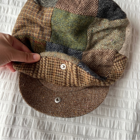 Hanna Hats of Donegal Vintage Patchwork Tweed Flat Cap, XL - Picture 5 of 6